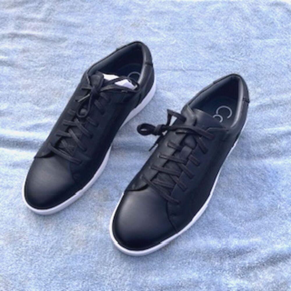Calvin Klein . Size: 11 M . Bowyer Brushed Black Fashion Sneakers . New in Box